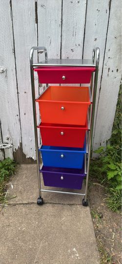 5 Drawer Storage Rolling Cart