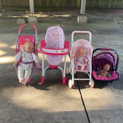 Baby Doll And Play Strollers And Highchair