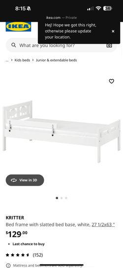 IKEA KRITTER Toddler Bed
