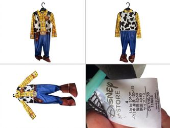 Disney Store Woody Toy Story Kids Costume Size 4 Halloween