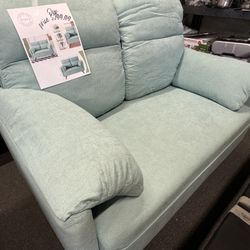 Mint Green Loveseat Beautiful Color New Fully Assembled 