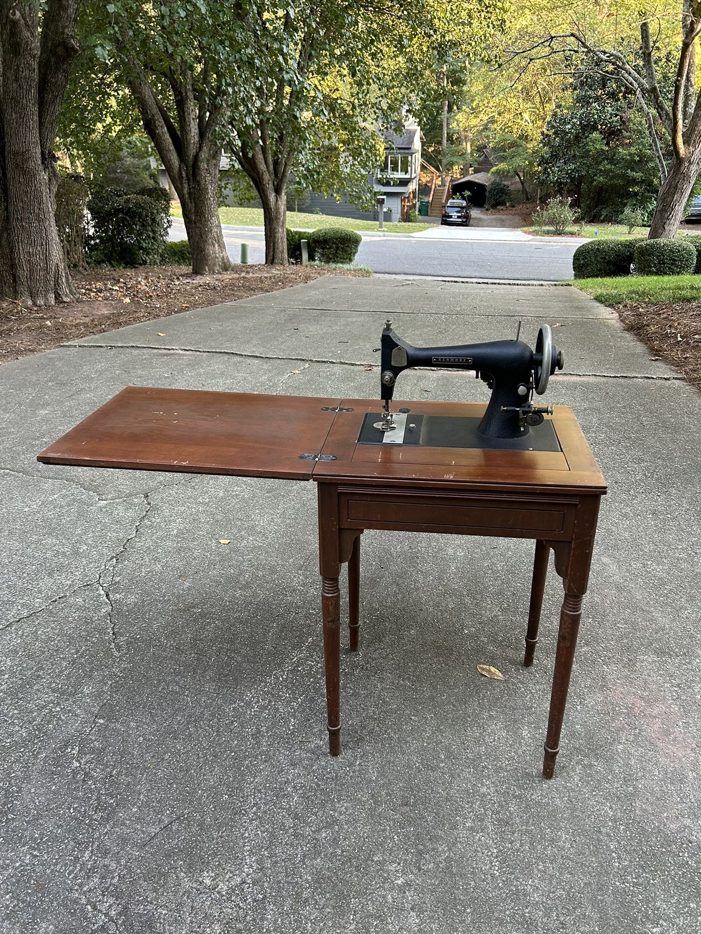 Vintage Kenmore Sewing Machine With Desk — Model 117-36
