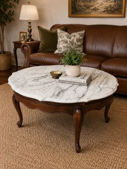 Vintage Italian Marble Top Coffee Table – Made in Italy (1970) – Free Delivery