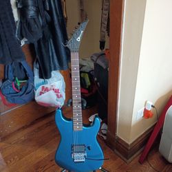 Charvel Guitar Electric, Blue Salad Body