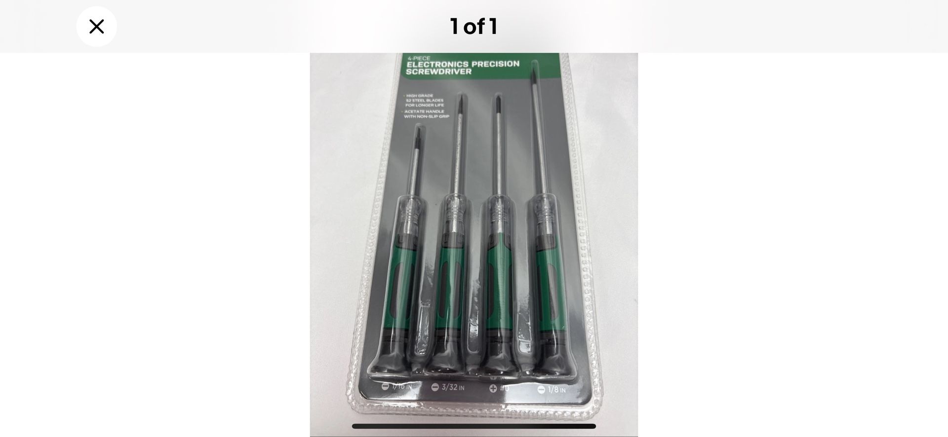 BRAND NEW!! Commercial Electric 4-Piece Green Precision Screwdriver Set