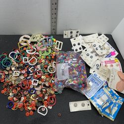 Approx 2.1 Pounds Antique/Vintage Buttons ~ Metal Wood Plastic #D10