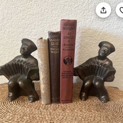 Vintage /Antique 1925 Hubley Bookends. Classic, rare pair of very heavy, cast iron antique bookends