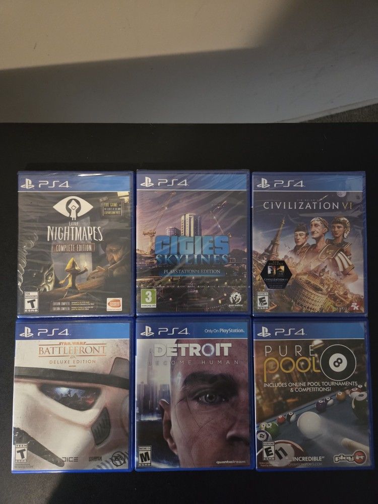 PS4 Games- 6 Game Bundle for $90