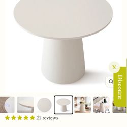 Dwen 35" Modern Round Pedestal Console Table