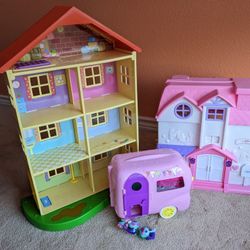 Toys. Doll Houses And Chelsea Camper Trailer