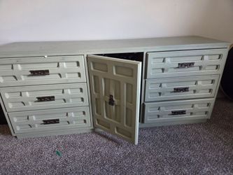 Mid century dresser with center cabinet