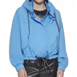 DKNY JEANS Stretch Parachute Jacket, Woman,  ALL ABOARD BLUE