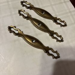 6 Country French  WINT P 1986 Hardware  Drawer Brass Cabinet Plate BPC 20839