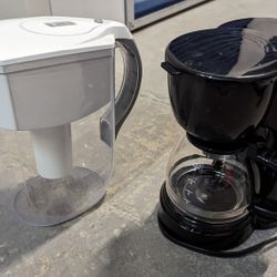 Water Jog Filter And Coffee Maker.