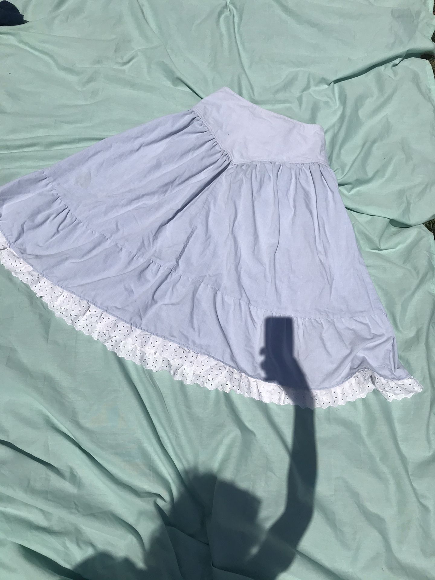 Classic 1950’s true vintage baby blue A-line skirt
