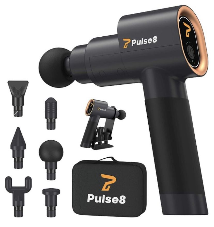 Massage Gun Pulse8 Laka10 Percussion Therapy Device w/ Accessories & Case