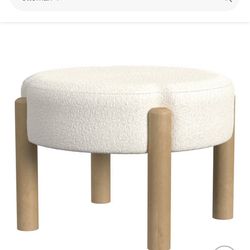 Ottoman (2) for Living Room & Bedroom - Cream Boucle