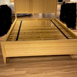 New Queen size platform bed 100% bamboo wood 