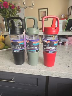 Water bottles.