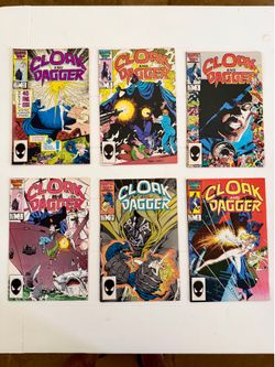 6 Comic Books. Cloak and Dagger. Marvel 25th anniversary.