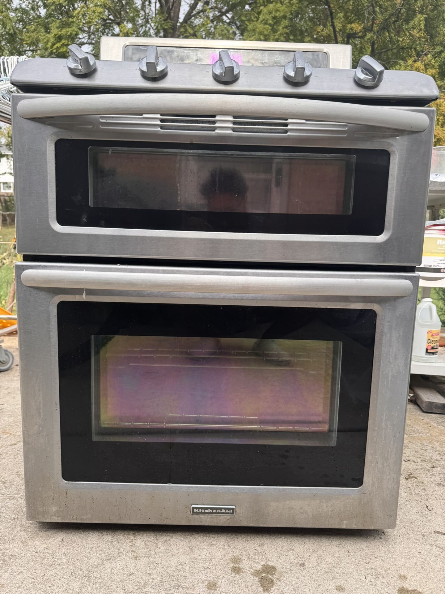 Kitchen Aid Double Oven 5 Burners Gas Range