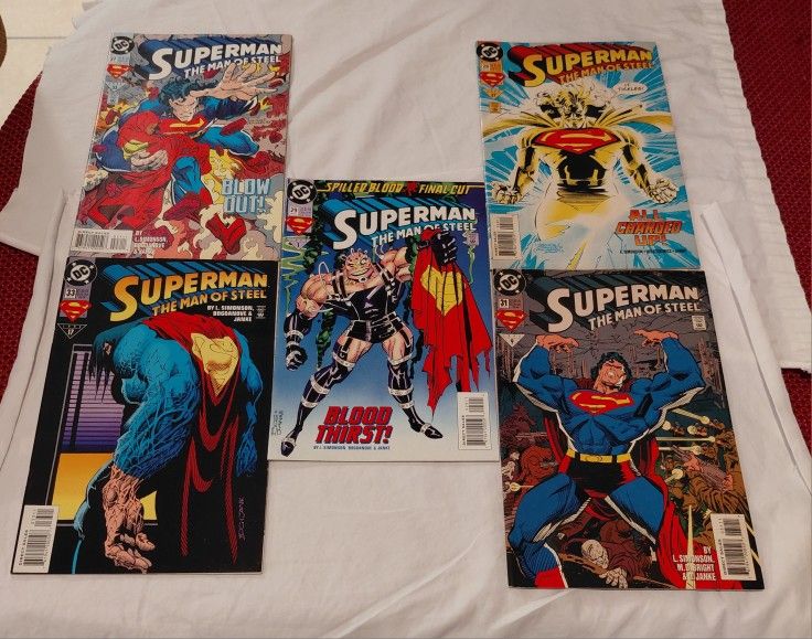 SUPERMAN  The Man of Steel 5 Comics