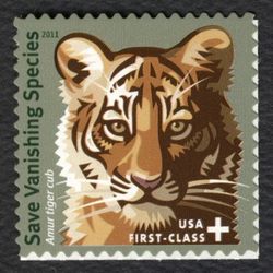 1000 Stamps 2011 Save Vanishing Species -Tiger- Stamp