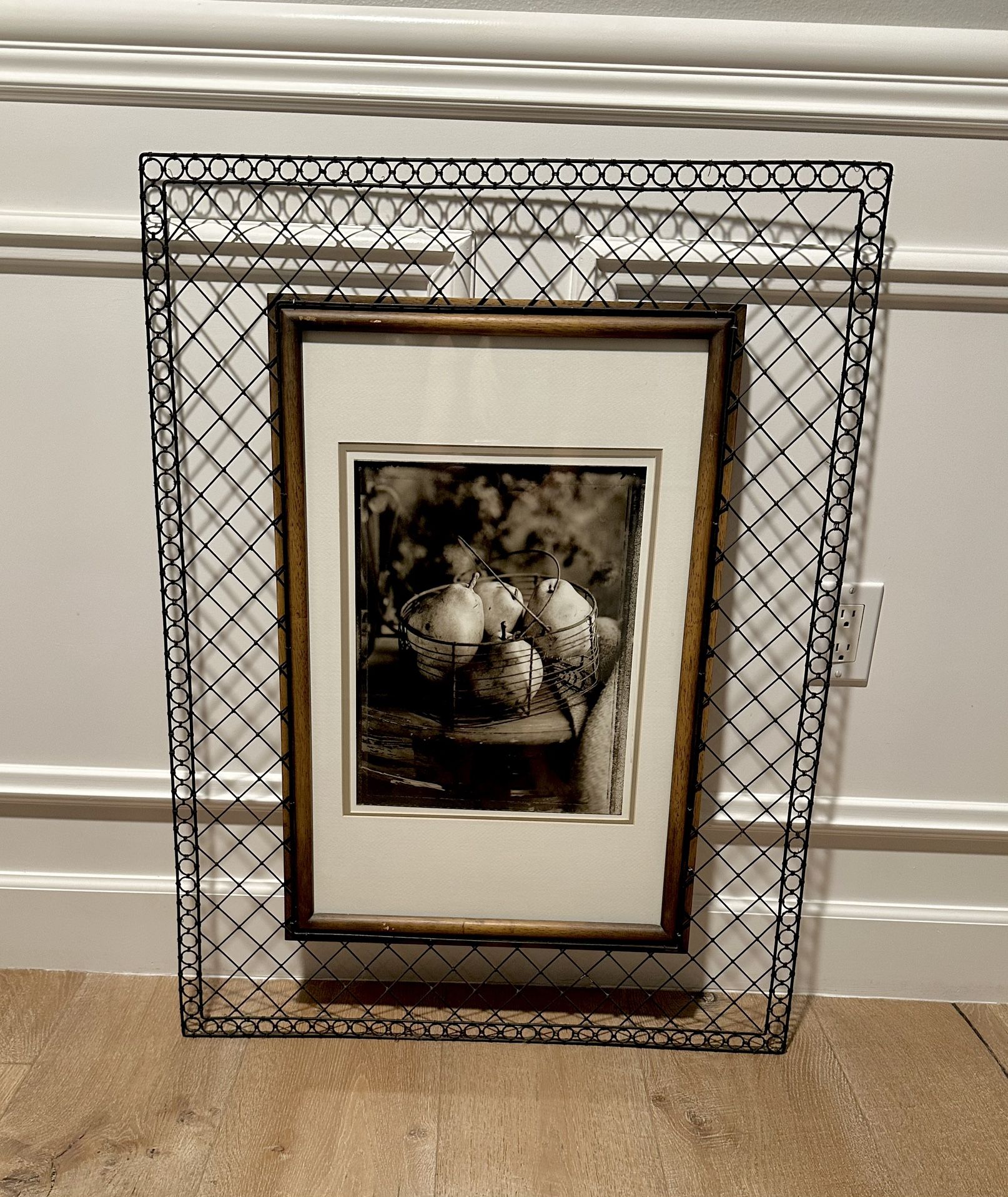 Beautiful Bowl Of Fruit Metal Frame Picture