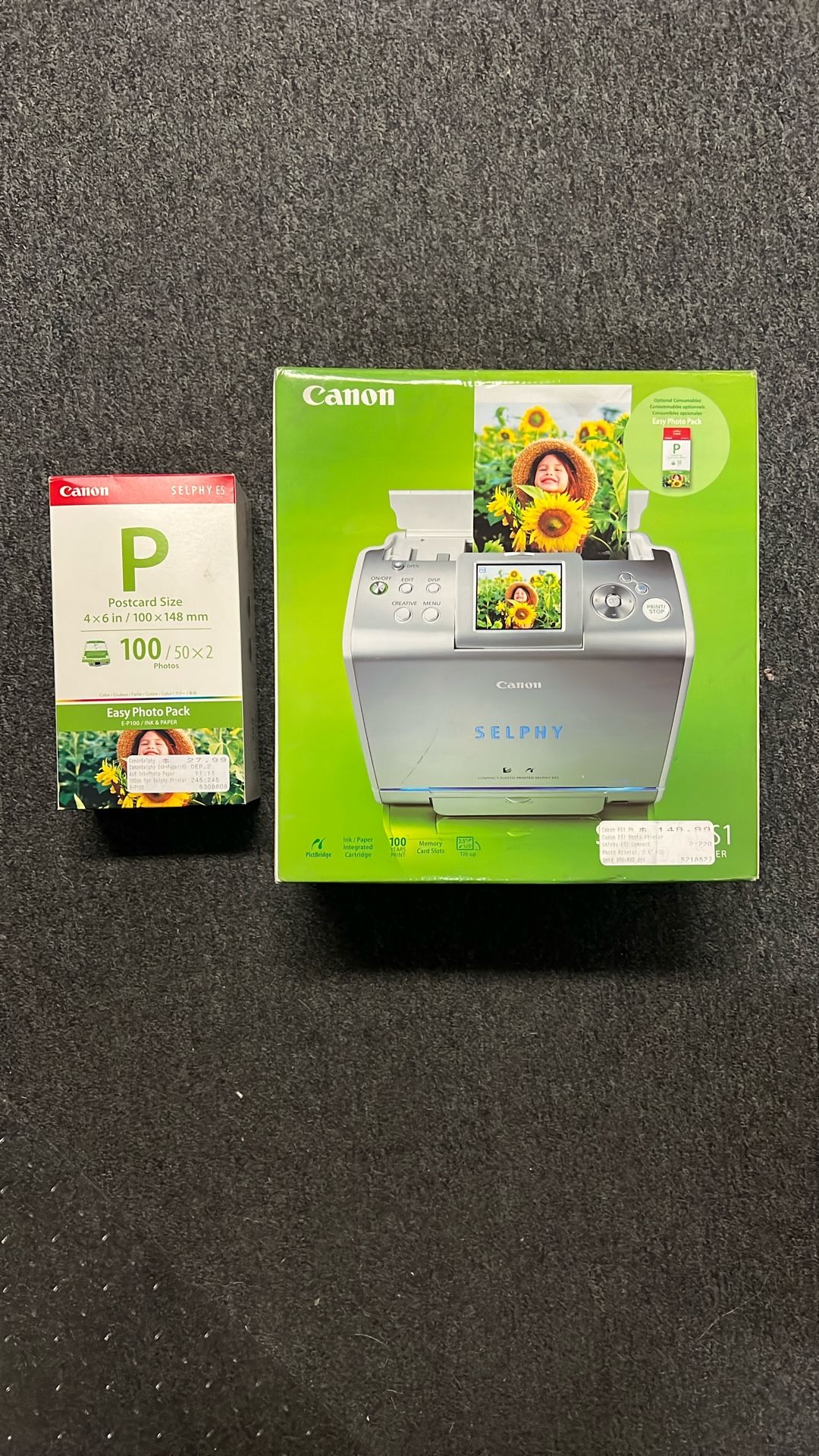 Canon Selphy ES1 Compact Phot Printer & Paper