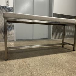 Ottoman / Steel Bench W Cushion ! 