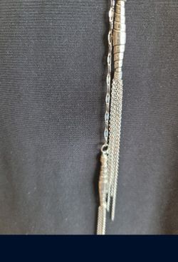 $18 Silver Drape Chain Necklace