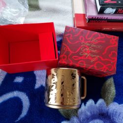 Gold Starbucks Coffee Cup