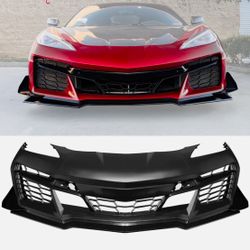 20-25 Chevy Corvette Front Bumper Cover Z06 Z07 Style Conversion Unpainted