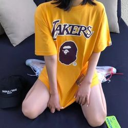 BAPE x Mitchell & Ness Lakers TeeYellow.