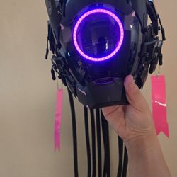 Cosplay Cyberpunk Mask Halloween Glow Braids