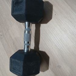  1 30 Lb  Rubber HEX weight Dumbell 