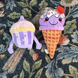 Set Of Cupcake And Ice Cream Plushes 