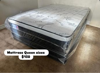 ✨Mattress pillow top  🔸12” inches 🟢Queen $170 🟡Full $150 🟠Twin $130 🔴King $300 🔵Cal king $300 ☑️Delivery available $20🚚