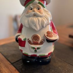 Sleigh Bell Bistro 11" Santa Cookie Jar