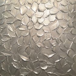 Silver Abstract ORIGINAL painting on canvas palette knife impasto textured abstract art 3d textured sculpture painting by Susanna shap