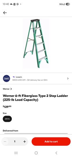 Werner 6 foot 225lb steplatter.