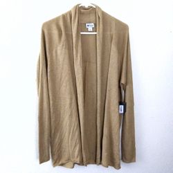 NWT women's STYLUS open knit cardigan cotton blend Size Large