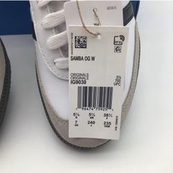  Adidas Samba OG W Women Shoes White Black Grey |G9030 Size 7 New