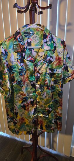 Tropical Hawaiian Print Shirt Set