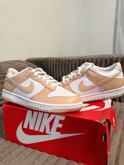Nike Dunk Low White Tan Sneakers