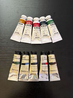 Blick & Jackson's Artist Watercolor Paint Tubes, set of 10