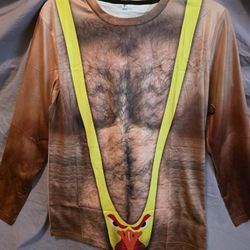 Mens Fake Muscle T-Shirt Harry Chest 