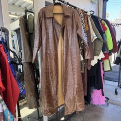 Brown snake Skin  Faux Leather Jacket 