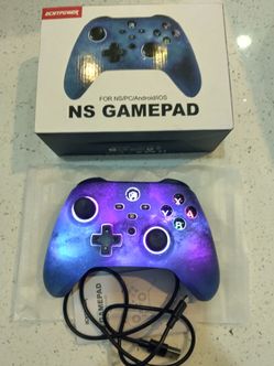 Brand new light up Galaxy Nintendo switch pro controller