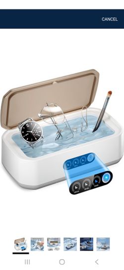 Ultrasonic Retainer Cleaner for Tooth: 50KHz Jewelry Cleaner Deep Cleaning Machine 